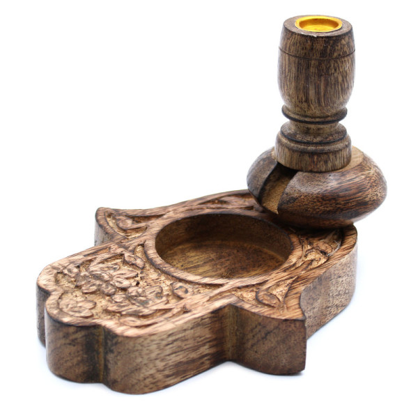Drewniany kominek backflow - Hamsa