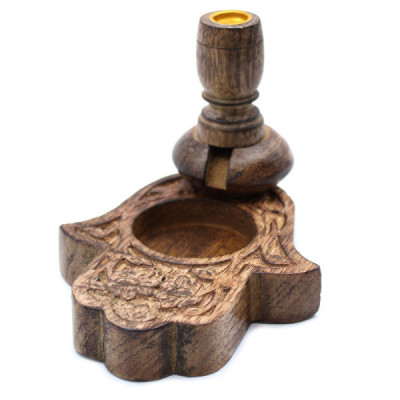 Drewniany kominek backflow - Hamsa | Sklep Kardamon | Aromaterapia | Relax | Medytacja Drewniany kominek backflow - Hamsa | Sklep Kardamon | Aromaterapia | Relax | Medytacja