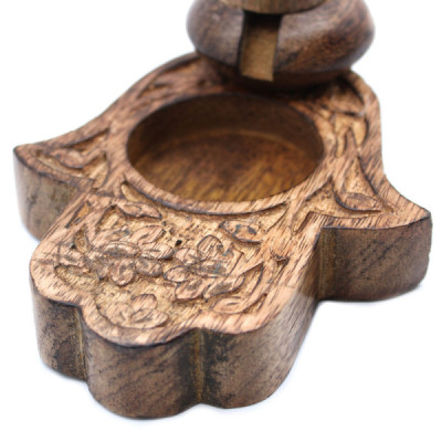 Drewniany kominek backflow - Hamsa | Sklep Kardamon | Aromaterapia | Relax | Medytacja Drewniany kominek backflow - Hamsa | Sklep Kardamon | Aromaterapia | Relax | Medytacja