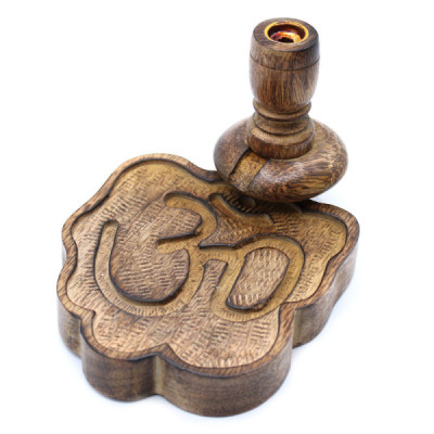 Drewniany kominek backflow - Ohm | Sklep Kardamon | Aromaterapia | Relax | Medytacja Drewniany kominek backflow - Ohm | Sklep Kardamon | Aromaterapia | Relax | Medytacja