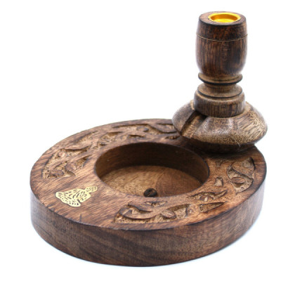 Drewniany kominek backflow - Budda Z Mosiądzu | Sklep Kardamon | Aromaterapia | Relax | Medytacja Drewniany kominek backflow - Budda Z Mosiądzu | Sklep Kardamon | Aromaterapia | Relax | Medytacja