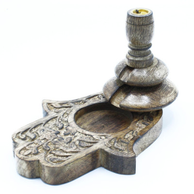 Drewniany kominek backflow - Hamsa | Sklep Kardamon | Aromaterapia | Relax | Medytacja Drewniany kominek backflow - Hamsa | Sklep Kardamon | Aromaterapia | Relax | Medytacja