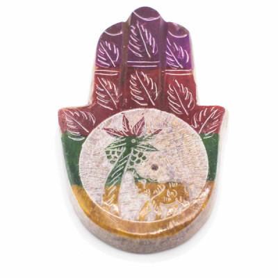Podstawka pod kadzidełka Hamsa z naturalnego steatytu - Słoń i Palma | Sklep Kardamon | Aromaterapia | Relax | Medytacja Podstawka pod kadzidełka Hamsa z naturalnego steatytu - Słoń i Palma | Sklep Kardamon | Aromaterapia | Relax | Medytacja