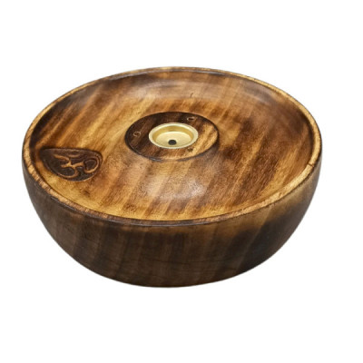 Podstawka z drewna mango - om - okrągła wysoka | Sklep Kardamon | Aromaterapia | Relax | Medytacja Podstawka z drewna mango - om - okrągła wysoka | Sklep Kardamon | Aromaterapia | Relax | Medytacja
