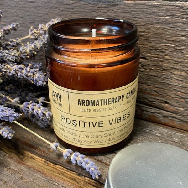 Aromaterapeutyczna Świeca Sojowa 200g - Pozytywne Wibracje