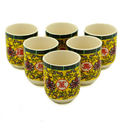 Zestaw 6 ceramicznych kubeczków do herbaty 190 ml Zestaw 6 ceramicznych kubeczków do herbaty 190 ml