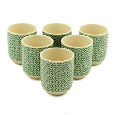 Zestaw 6 ceramicznych kubeczków do herbaty 190 ml Zestaw 6 ceramicznych kubeczków do herbaty 190 ml