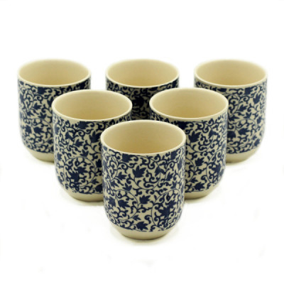 Zestaw 6 ceramicznych kubeczków do herbaty 190 ml Zestaw 6 ceramicznych kubeczków do herbaty 190 ml