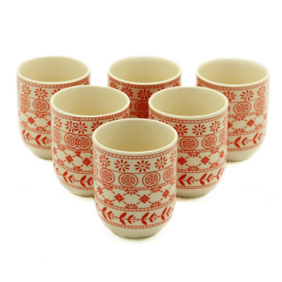 Zestaw 6 ceramicznych kubeczków do herbaty 190 ml Zestaw 6 ceramicznych kubeczków do herbaty 190 ml