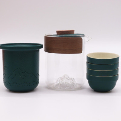Podróżny zestaw do parzenia herbaty 0.3l - 3 kubeczki, etui