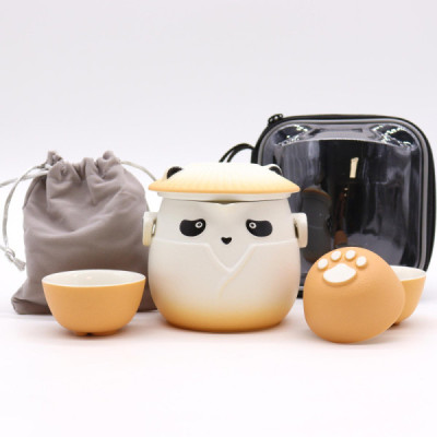 Zestaw Panda do herbaty 0.33l - 2 kubeczki, etui