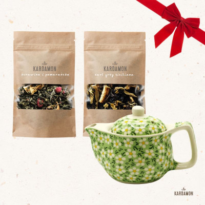 Zestaw prezentowy 1 - czajniczek i aromatyczna herbata