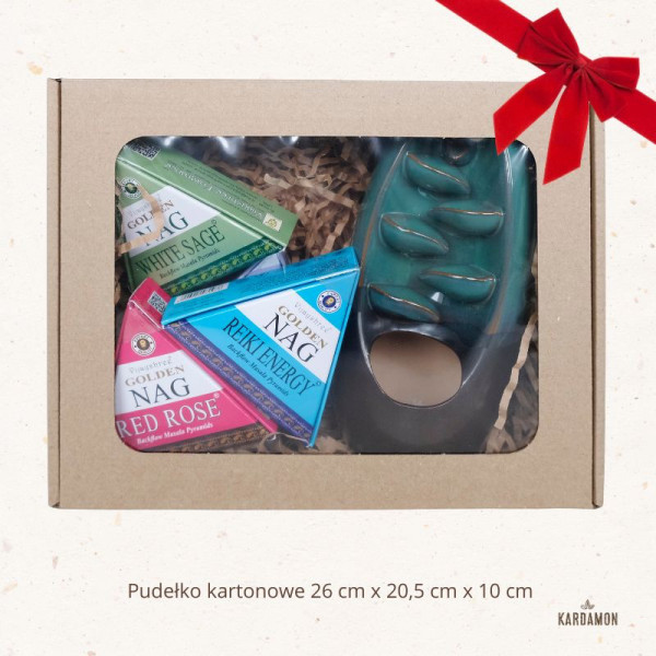 Zestaw prezentowy z kadzidełkami i kominkiem backflow