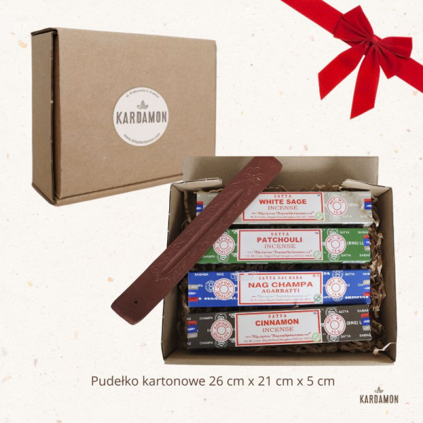 Zestaw prezentowy z kadzidełkami i podstawką