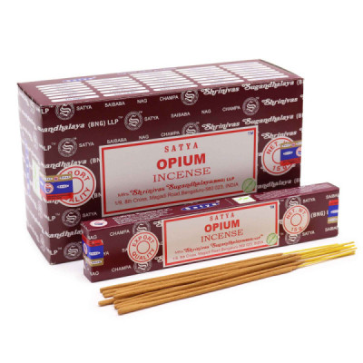 Kadzidełka Satya - Opium | Sklep Kardamon | Aromaterapia | Relax | Medytacja