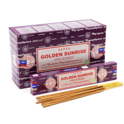 Kadzidełka Satya - Golden Sunrise | Sklep Kardamon | Aromaterapia | Relax | Medytacja Kadzidełka Satya - Golden Sunrise | Sklep Kardamon | Aromaterapia | Relax | Medytacja
