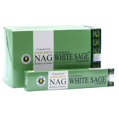 Kadzidełka Golden Nag - Biała Szałwia | Sklep Kardamon | Aromaterapia | Relax | Medytacja