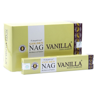 Kadzidełka Golden Nag - Złota Wanilia | Sklep Kardamon | Aromaterapia | Relax | Medytacja Kadzidełka Golden Nag - Złota Wanilia | Sklep Kardamon | Aromaterapia | Relax | Medytacja