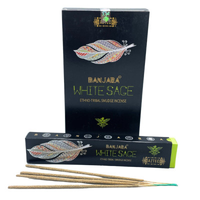 Kadzidełka Banjara - Biała Szałwia | Sklep Kardamon | Aromaterapia | Relax | Medytacja
