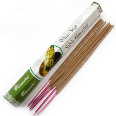 Kadzidełka Aromatica Premium - Biała Szałwia | Sklep Kardamon | Aromaterapia | Relax | Medytacja Kadzidełka Aromatica Premium - Biała Szałwia | Sklep Kardamon | Aromaterapia | Relax | Medytacja