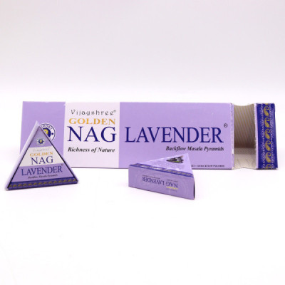 Kadzidełka Backflow Golden Nag - Lawenda | Sklep Kardamon | Aromaterapia | Relax | Medytacja